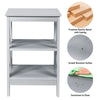 Set of 2 3-Tier Nightstand Sofa Bed Side Table Storage Display Stand with Shelf