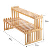 Plant Shelf Flower Display Stand Bamboo Wood Shoes Rack Balcony Garden Organizer