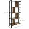 Vintage Industrial Bookcase Tall Display Storage Shelving Unit Stand Metal Retro