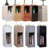 Slim Tall Bedside Table Cabinet with Drawer & Storage Space for Bedroom
