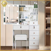 Dressing Table With Led Mirror Drawers Stool Set Makeup Desk Vanity Table Lights