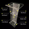 Acrylic Lectern Plexiglass Podium Clear Stand Acrylic Pulpits f/ Churches Office