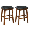 76CM Upholstered Bar Stool Set of 2 Backless Counter Height Stools Dining Chairs