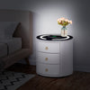LED Bedside Tables Cabinets Wireless Charging Bedroom Furniture 3 Drawers