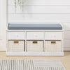 Shoe Storage Bench Cabinet Shoes Rack Drawers Basket Cushioned Hallway Organiser