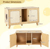 Indoor Wooden Kitten House End Side Table-Natural