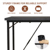 Flamaker 80/100cm Office Desk Computer Desk Home Office Workstation Metal Frame
