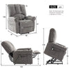 Electric Riser Recliner Chair Adjustable Bed Message Sofa Armchair w/ Cup Holder