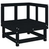 Tidyard Sofa Chairs Garden Corner Sofa Black Solid Wood Pine Seats Patio N2T1