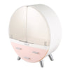 Round Makeup Storage Box Desktop Cosmetic Organizer Drawer Holder Tidy Case Bag