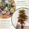 100cm Artificial Croton Plant Tall Fake Croton Palm Tree Home Faux Decor