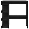Black Oak Bar Table with Storage Rack, 100x50x101.5 cm