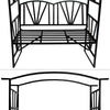 Garden Arch with Bench Weather-Proof Lightweight Outdoor Shade Plants Black New