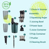 Electric Juicer Machine Juice Fruit Squeezer Slow Masticating Brush Pulp Cup UK