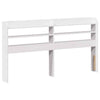 Bed Frame with Headboard White 150x200 King Size Solid Wood Pine L7J2