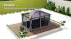 3x3(m) Polycarbonate Hardtop Gazebo Canopy w/ Aluminium Frame Netting & Curtains