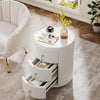 Modern Nightstand with 3 Drawers No Assembly Bedside Table Night Stand White