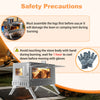 Portable Wood Burning Cooking Stove Camping Tent Heating Stove With Chimney Pipe