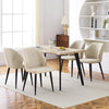 Faux Leather Dining Chairs Set of 2 Upholstered Kitchen Chairs with Padded Back