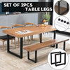 Steel Metal Square Table Legs 35cm 50cm 70cm 80cm Furniture Bench Desk Feet 2Pcs
