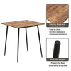 Dining Table and 2 Chairs with Padded 3PCS Bar Kitchen Breakfast Furniture Set