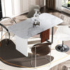 Rectangular Marble Dining Table Luxury Family Dinner Table Kitchen Living Room