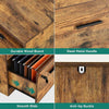 Lockable Filing Cabinet 4 Drawer Rustic Vertical Office Storage Cupboard Unit
