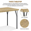 Dining Table and Chairs Set 4 Kitchen Table and 4 Chairs with Backrest, Brown