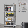 Metal Garage Shelving Rack Unit 5 Tier Heavy Duty Storage Shelf Silver UK