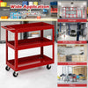 Heavy Duty Unity Cart Rolling Tool Cart with Flat Handle-Red