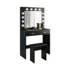 Vanity Dressing Table Stool Set Makeup Mirror/Drawers/Dimmabl 3 Colors LED Light