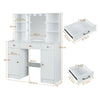 Vanity Makeup Table Dressing Desk Set 10 LED Lighted Mirror w/ Stool for Bedroom
