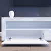 Modern White TV Unit Cabinet Stand 120cm High Gloss Sideboard with LED RGB Light