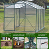 4x6/6x6/8x6/10x6FT Walk-In Greenhouse Aluminium Frame / Polycarb Panel Silver