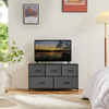 Fabric Chest of Drawers 5 Drawer Dresser Bedroom Bedside Storage Organizer Unit