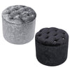 Velvet Upholstered Ottoman Stool Footstool Seat Chair Pouffe Bedroom Hallway new