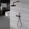 Brass Round Bathroom Rainfall Shower System Mixer Valve Set Bathtub Faucet Taps