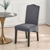 2/4 Dining Chairs High Back Velvet Hotel Kitchen Chair Wooden Leg Home Dark Grey