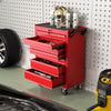 Steel Storage Cabinet Garage Storage Unit on Wheels Lockable Cupboard Tool Box