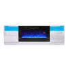 Modern TV Stand 178cm Unit Cabinet w/ Electric Fireplace & 12 Colour LED Light