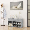 Shoe Bench Concrete Grey cm Engineered WoodNew