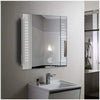 LED Bathroom Mirror Cabinet Storage with Demister Pad Shaver Socket Touch Sensor