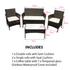 Rattan Garden Furniture Set 4 Piece Patio Table Chairs Sofa Outdoor Conservatory