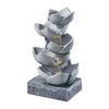 Solar Powered Water Feature Outdoor Fountain Garden Ornament LED Statue Lights