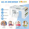 2-in-1 Kids Art Table and Easel Set Toddler Play Activity Drawing Desk w/Chairs