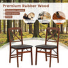 Set of 2 Folding Chair Padded Kitchen Dining Seat Portable Upholstered High Back