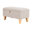 Rectangular Storage Footstool Ottoman Pouffe Stool Fabric Chair Upholstery Bench