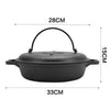 Cast Iron Casserole Dish Pot Pan Cooked Camping Stew Dutch Oven Stockpot Skillet