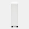 Bathroom Floor Storage Cabinet w/ 2 Sliding Doors Cupboard White 4 Wheels