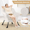 Home Office Accent Sofa Chair Leisure Lounge Armchair with Stool-Beige